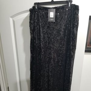 Black sequin Palazzo pants